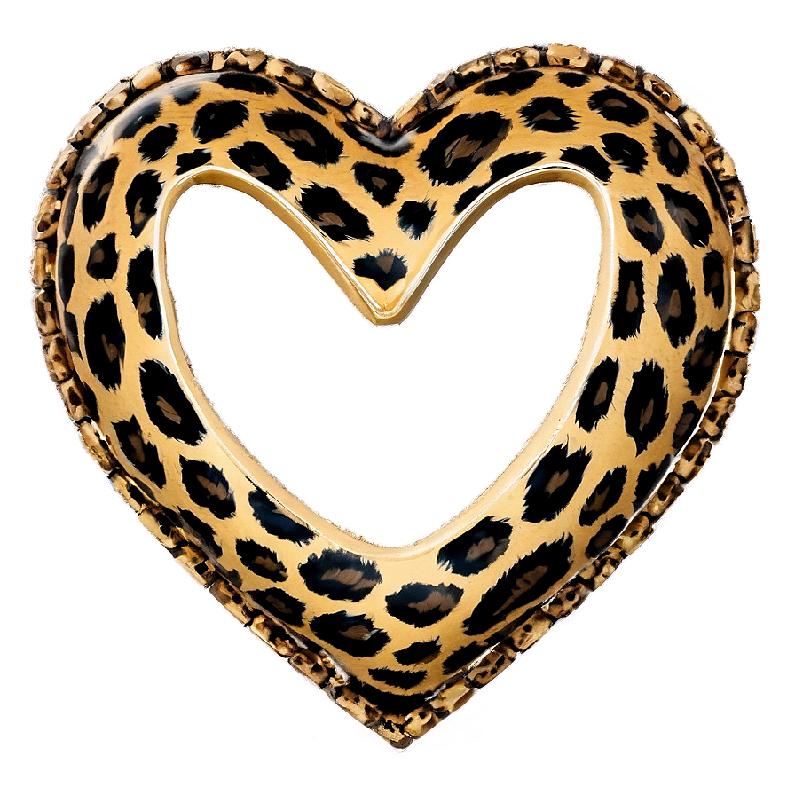 Safari Theme Leopard Heart Png 23 PNG image