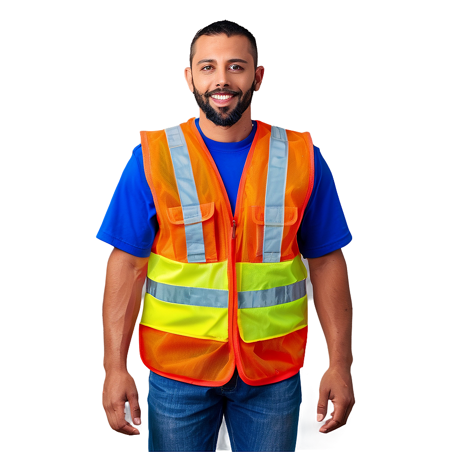 Safety Vest With Reflective Tape Png 74 PNG image