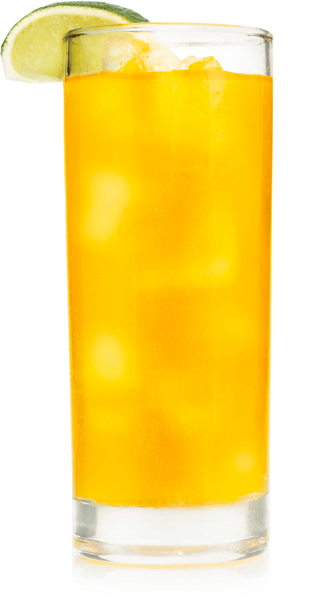 Saffron Infused Cocktail Glass With Lime PNG image