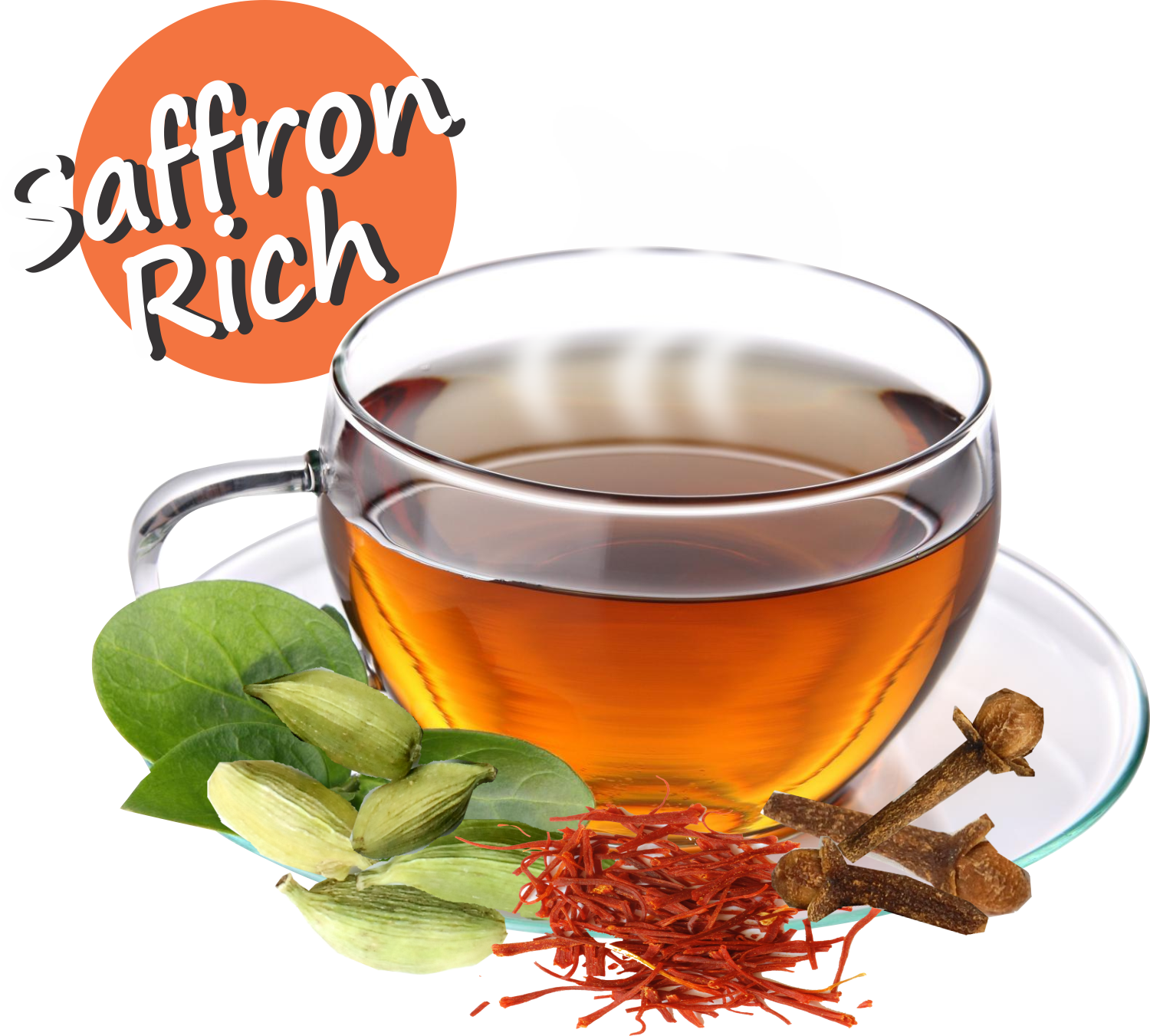 Saffron Rich Herbal Tea PNG image