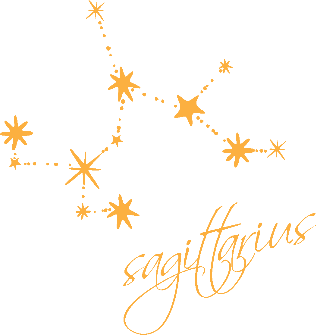 Sagittarius Zodiac Constellation Art PNG image