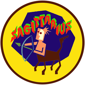 Sagittarius Zodiac Sign Artwork PNG image