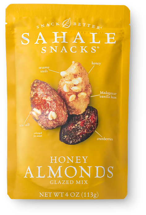 Sahale Snacks Honey Almonds Packaging PNG image