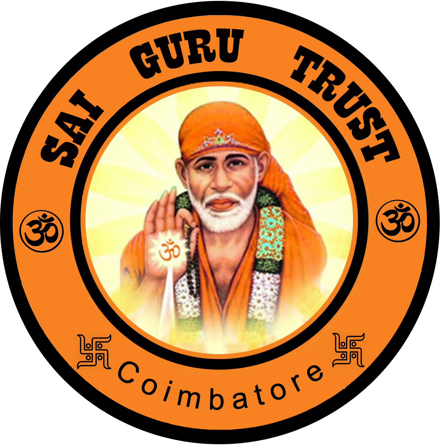 Sai Baba Coimbatore Guru Trust Emblem PNG image