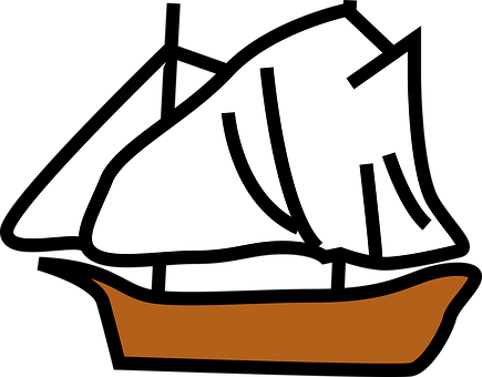 Sailboat Graphic Art PNG image