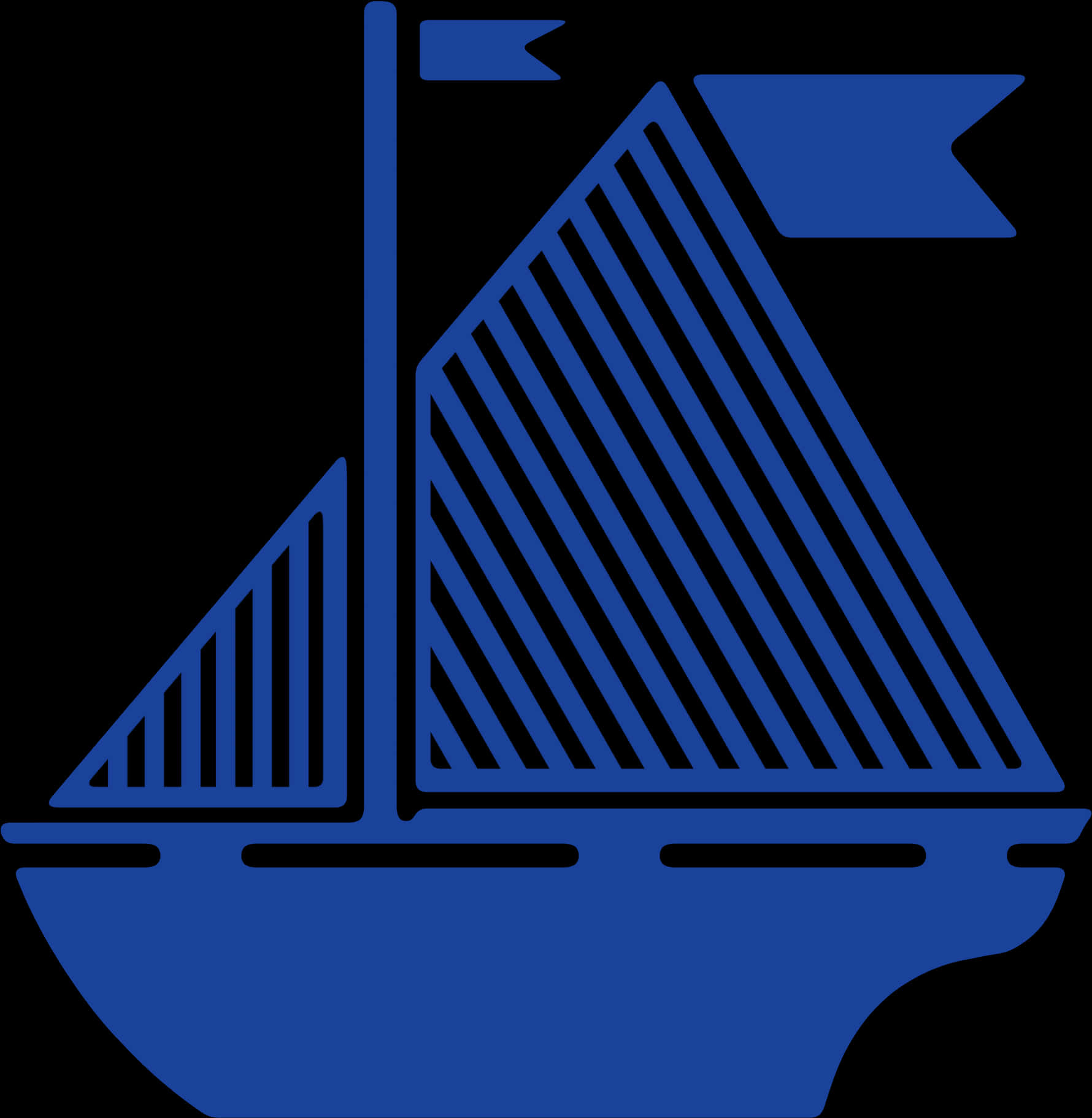 Sailboat Graphic Blue PNG image