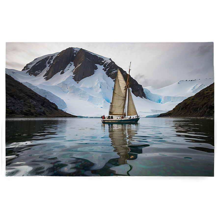 Sailboat In Arctic Waters Png 05242024 PNG image