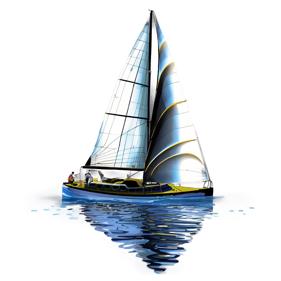 Sailboat In Arctic Waters Png Hgh94 PNG image