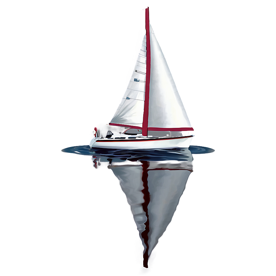 Sailboat Reflection Water Png 18 PNG image