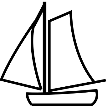 Sailboat Silhouette Graphic PNG image