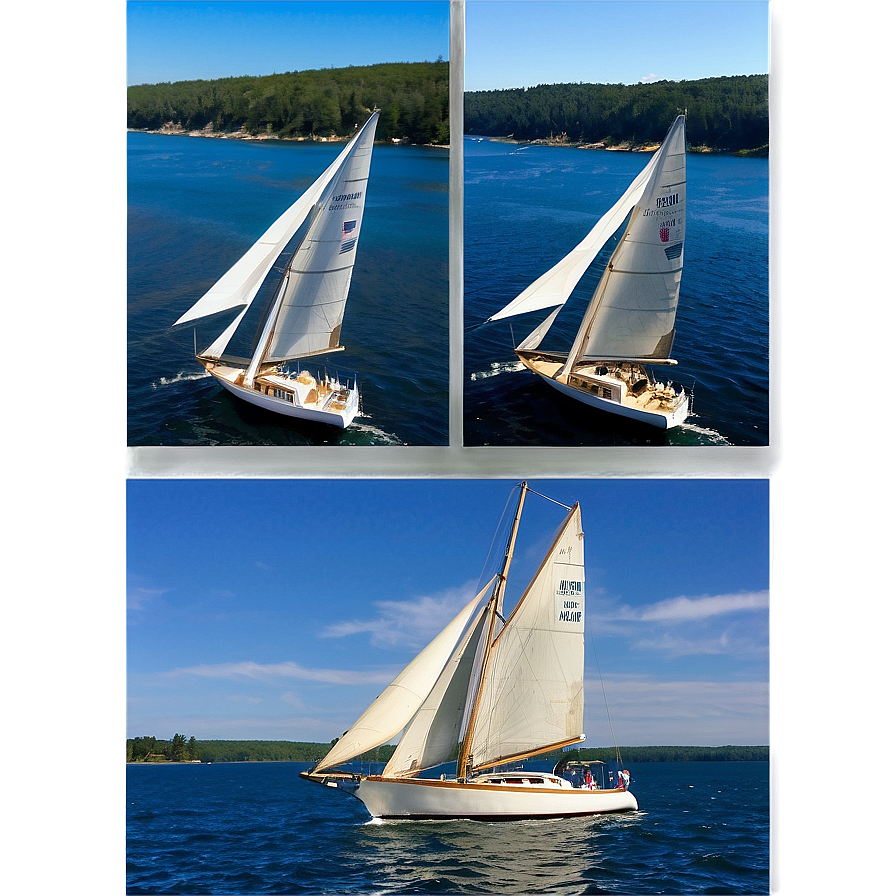 Sailing In Maine's Waters Png 06202024 PNG image