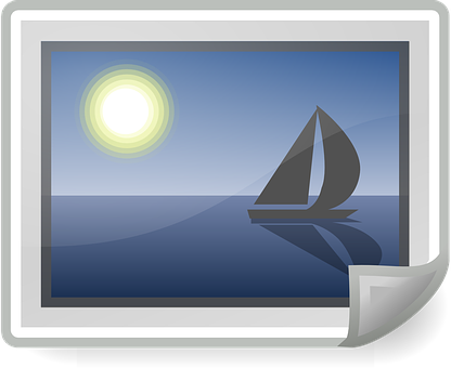 Sailing Photo Frame Graphic PNG image