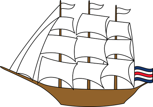 Sailing Ship Vector Art PNG image