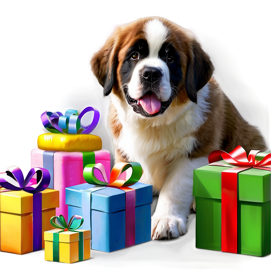 Saint Bernard Birthday Party Png Qsg90 PNG image