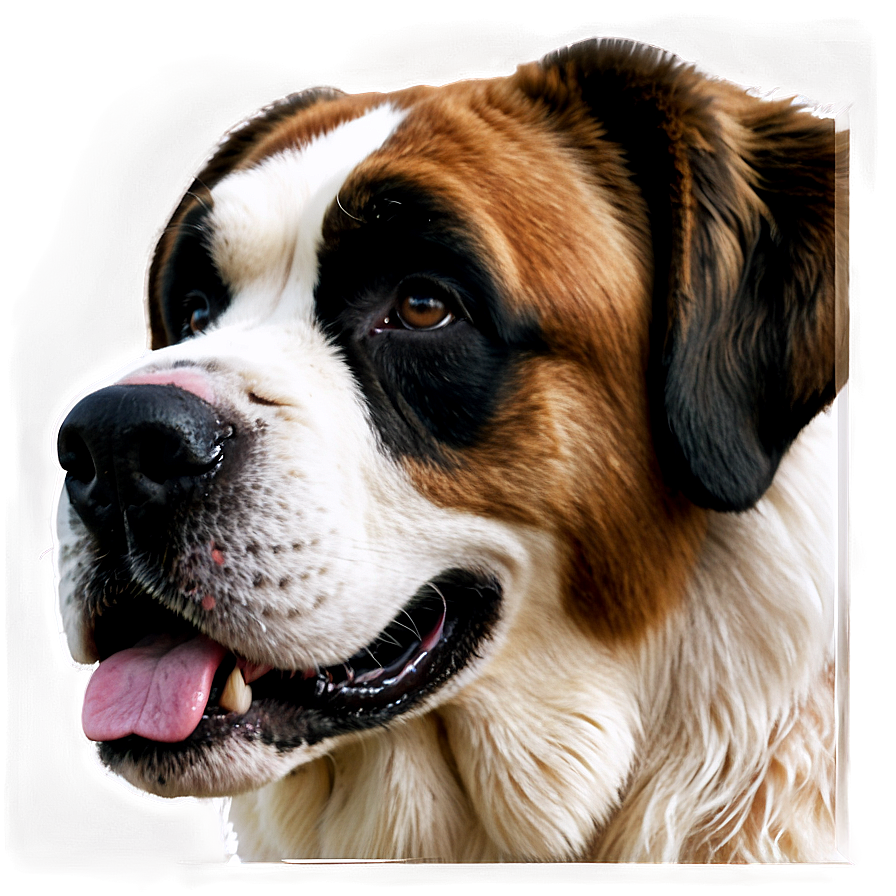 Saint Bernard Close-up Portrait Png Hbo PNG image