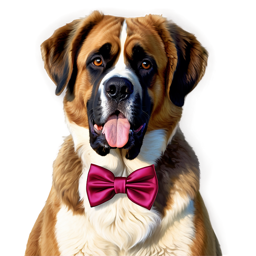 Saint Bernard In A Bowtie Png Yly PNG image