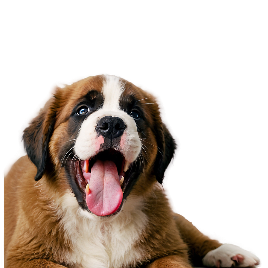 Saint Bernard Puppy Yawn Png Wtw9 PNG image