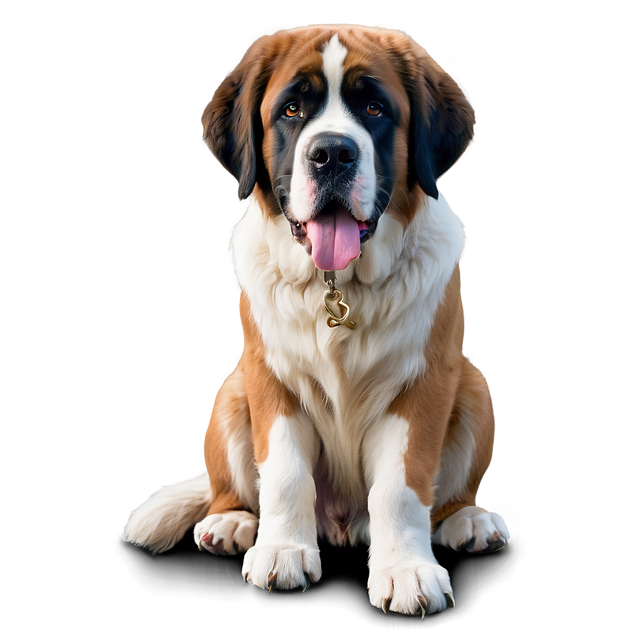 Saint Bernard With Paw Up Png Ird PNG image