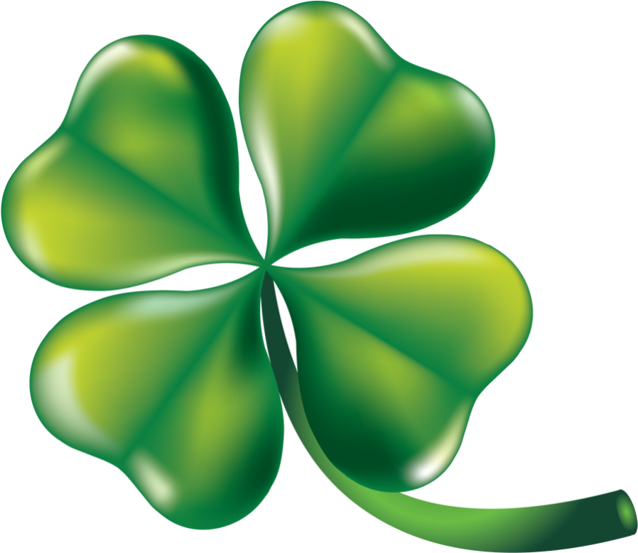 Saint Patricks Day Four Leaf Clover PNG image