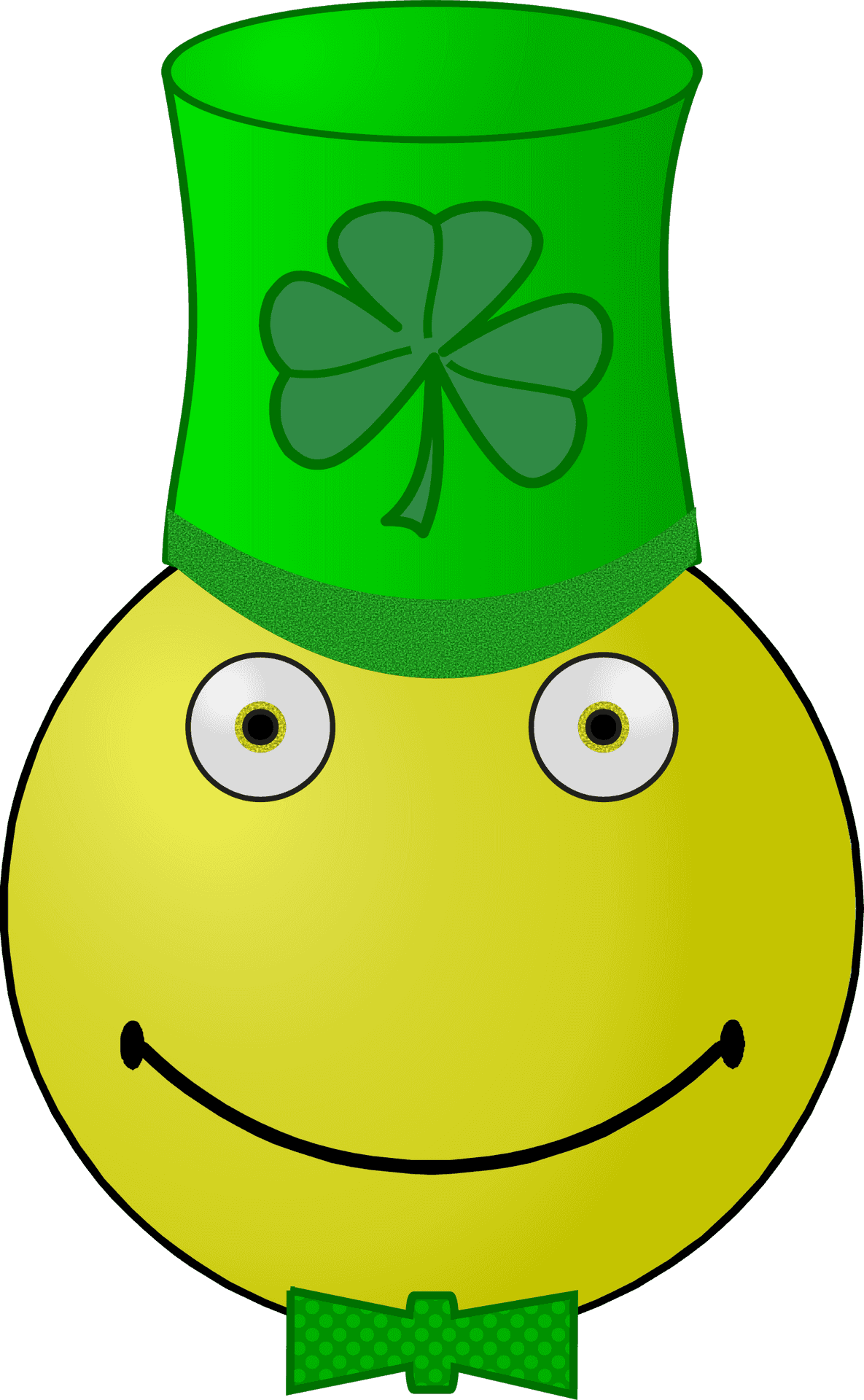 Saint Patricks Day Smiley Face Top Hat PNG image