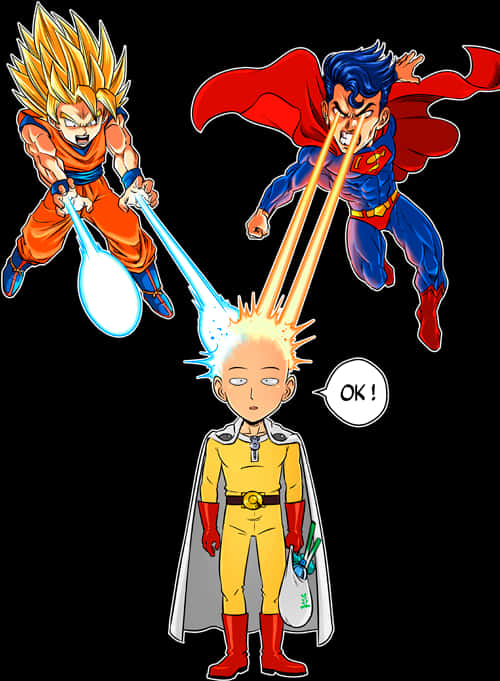 Saitama Unimpressedby Superheroes PNG image