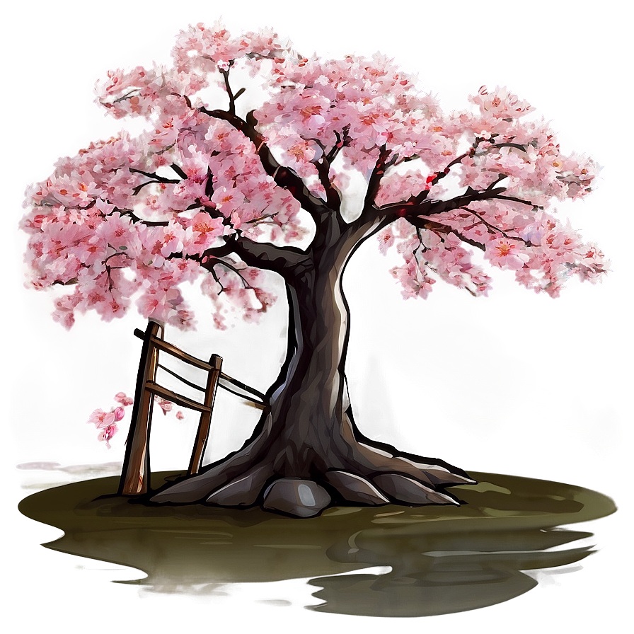 Sakura Tree By The River Png 94 PNG image