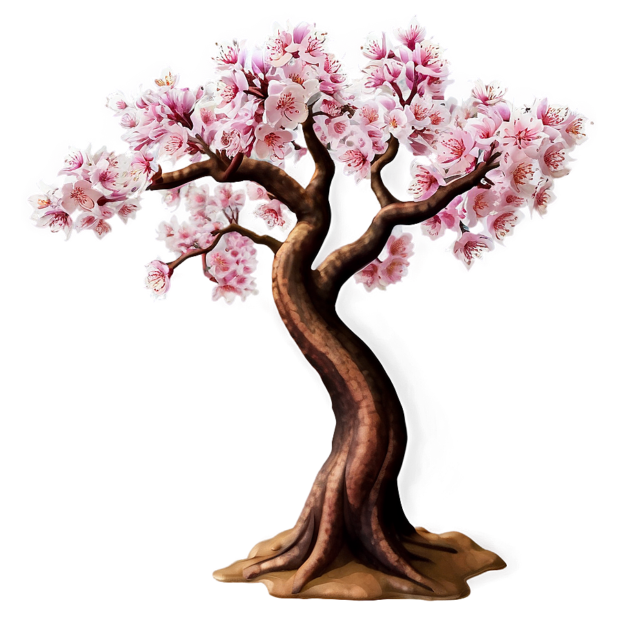 Sakura Tree In Traditional Art Png Irh PNG image