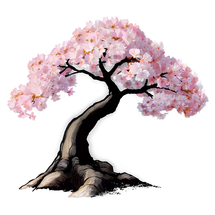 Sakura Tree With Soft Pastel Colors Png Yye25 PNG image