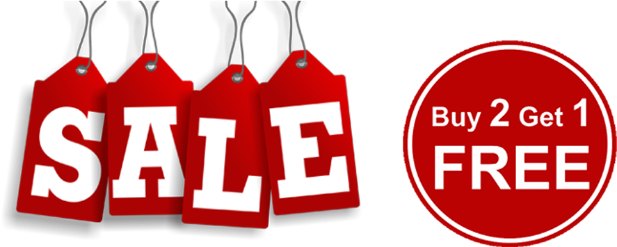 Sale Promotion Buy2 Get1 Free PNG image