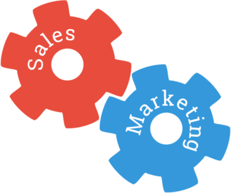 Sales Marketing Interlocking Gears PNG image