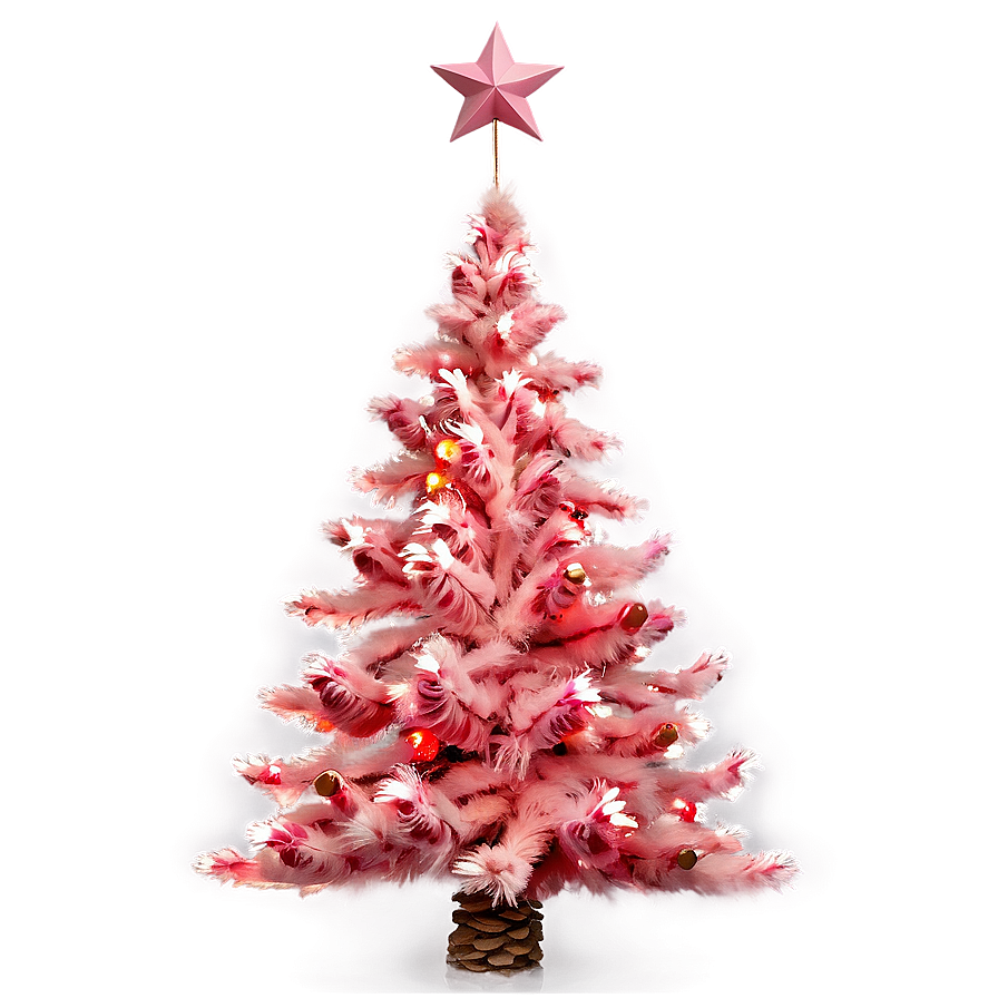 Salmon Pink Christmas Tree Png Tpb85 PNG image