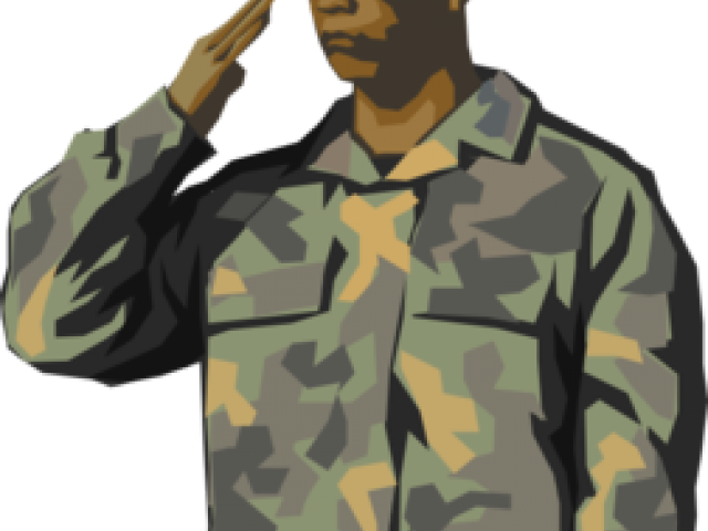 Saluting Soldier Illustration PNG image