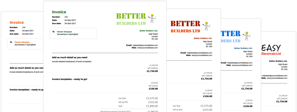 Sample Invoices Comparison PNG image