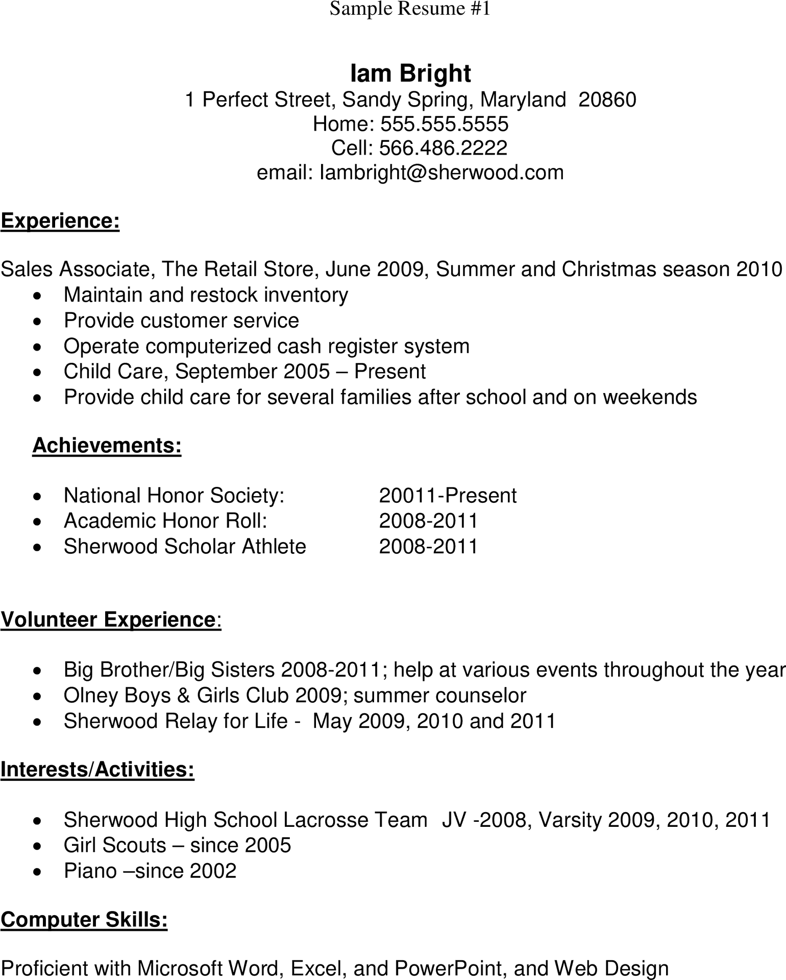 Sample Resume Template Example PNG image