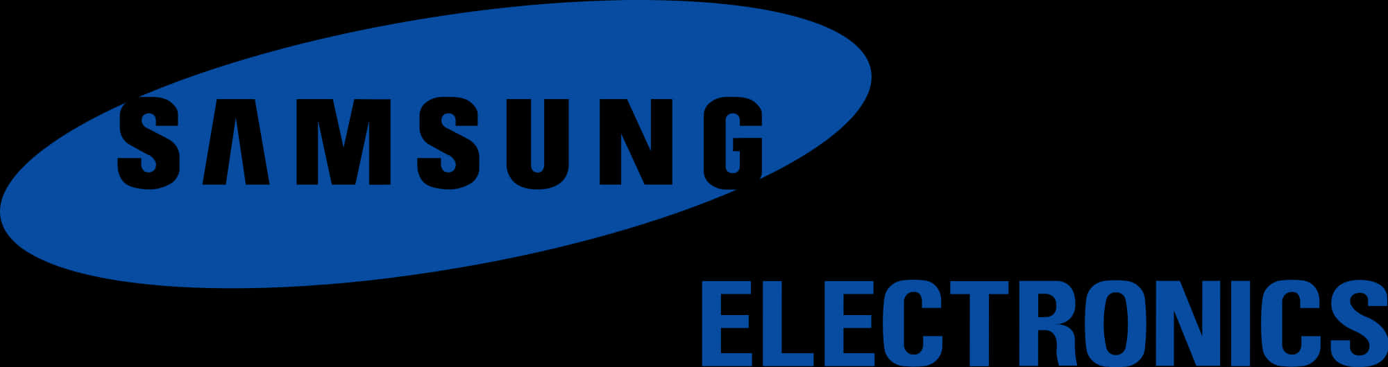 Samsung Electronics Logo Black Background PNG image