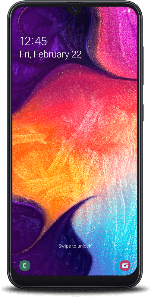 Samsung Galaxy Colorful Lock Screen PNG image