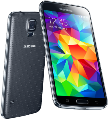 Samsung Galaxy S5 Smartphone Displayand Back Cover PNG image