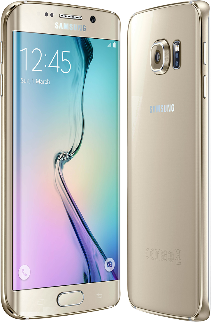 Samsung Galaxy S6 Edge Gold Platinum PNG image