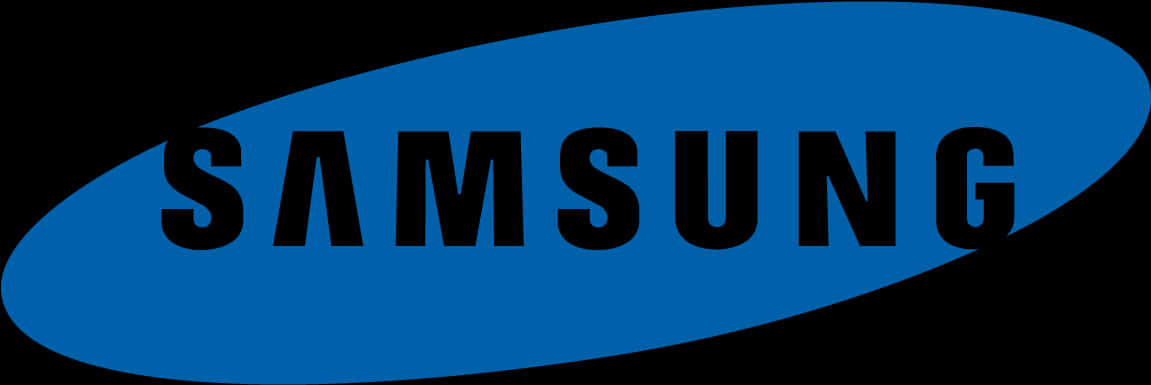 Samsung Logo Blue Ellipse Background PNG image