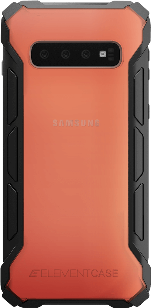 Samsung Orange Element Case Rugged Design PNG image