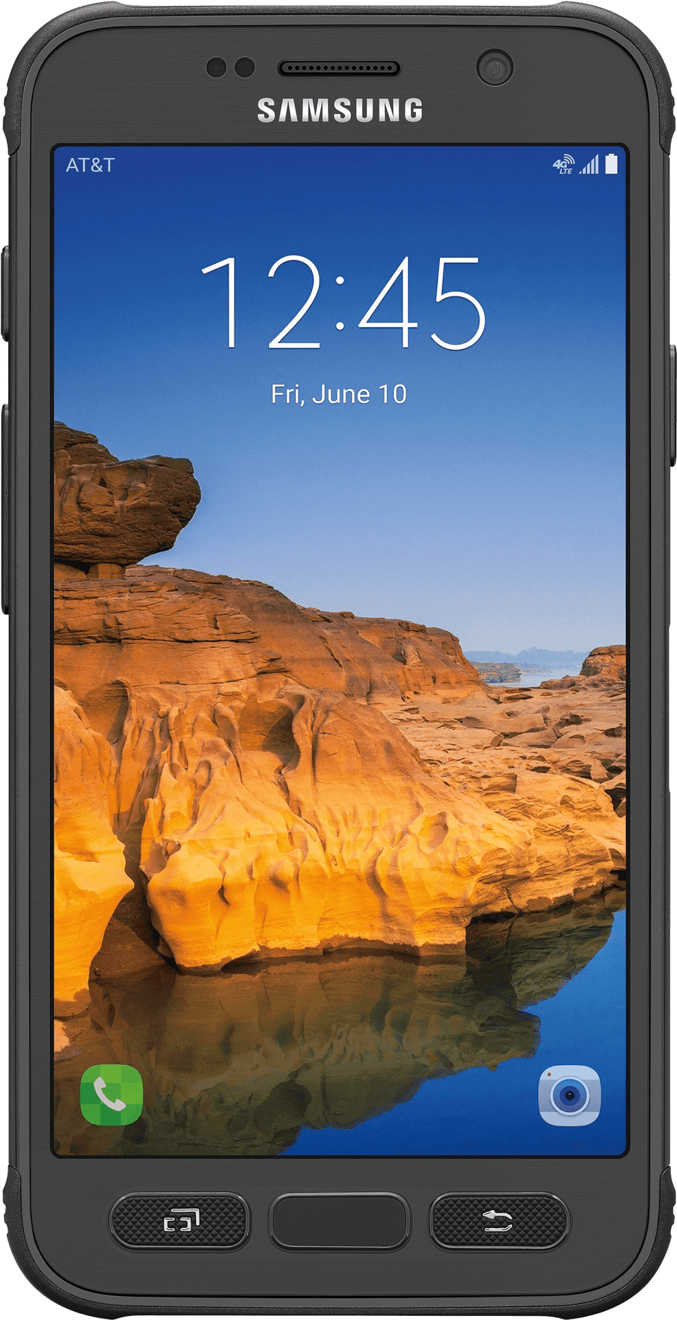 Samsung Smartphone Displaying Nature Wallpaper PNG image