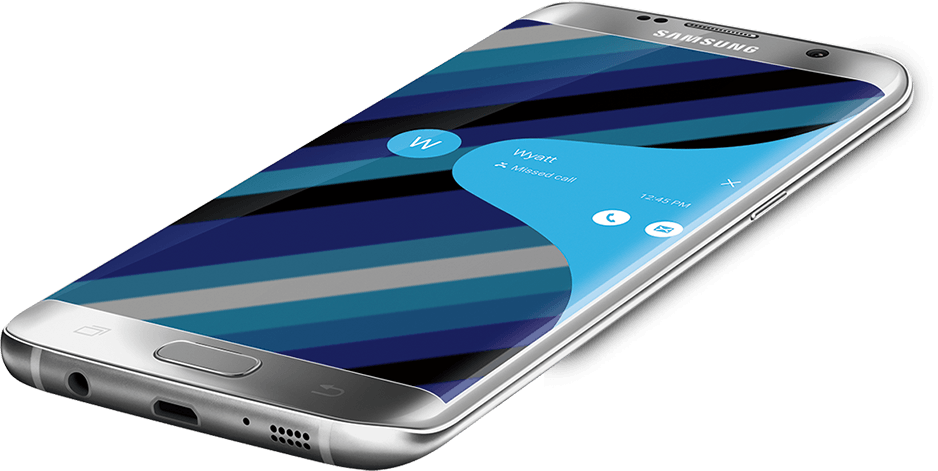 Samsung Smartphone Edge Display PNG image