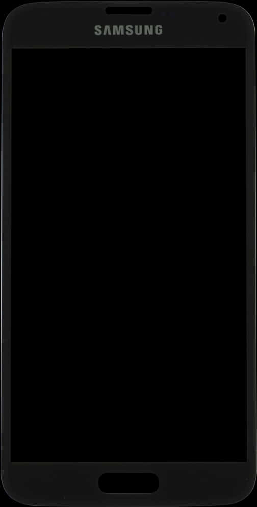 Samsung Smartphone Front View Black PNG image