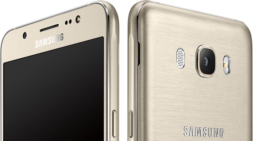 Samsung Smartphone Gold Finish PNG image