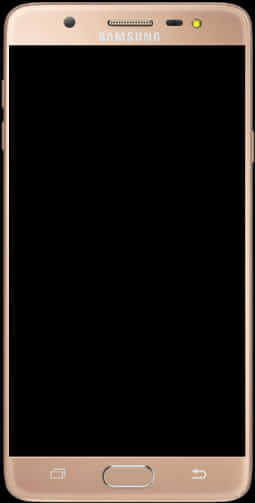 Samsung Smartphone Golden Frame PNG image