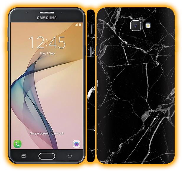 Samsung Smartphone Marble Case Design PNG image