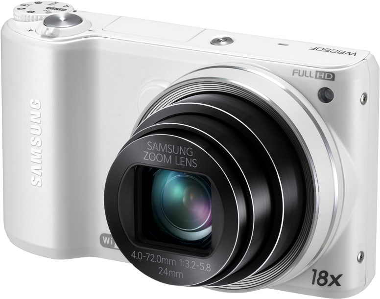 Samsung White Digital Camera Full H D PNG image