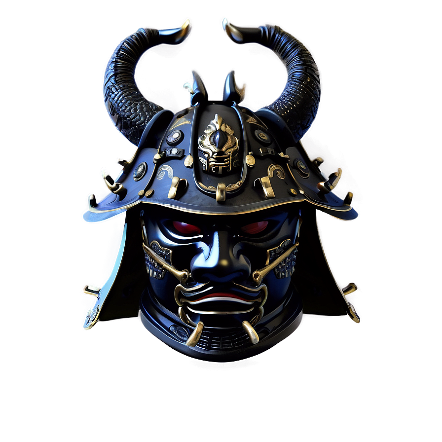 Samurai Helmet With Dragon Design Png 06132024 PNG image