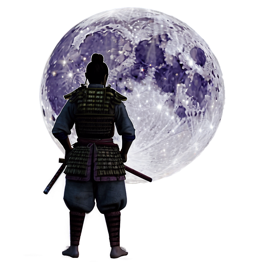 Samurai In Moonlight Png Eba67 PNG image