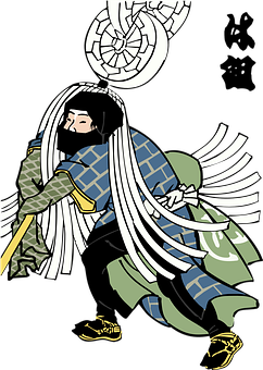 Samurai Warrior Artwork PNG image
